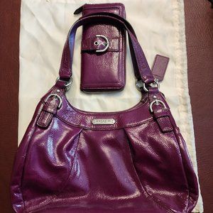 Coach Madison Maggie Hobo Bag 206 with matching buckle wallet